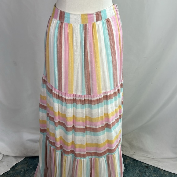 L Space Nwt Multi Striped Crop Halter Top 
 Multi Striped Peasant Maxi Skirt - Picture 4 of 9